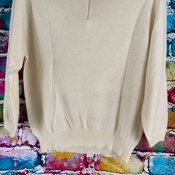 Vintage Douglas Marc Lambs Wool Fur Fiber Abstract Sweater Small 70s - Picture 10 of 11